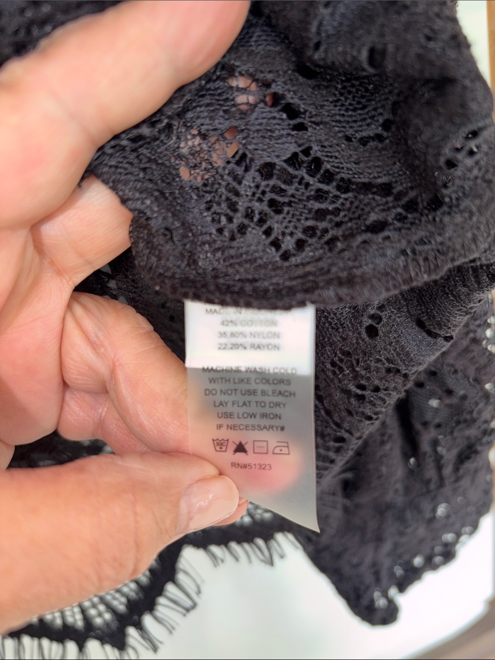 Vince Camuto Black Lace Button Blouse - Picture 6 of 6
